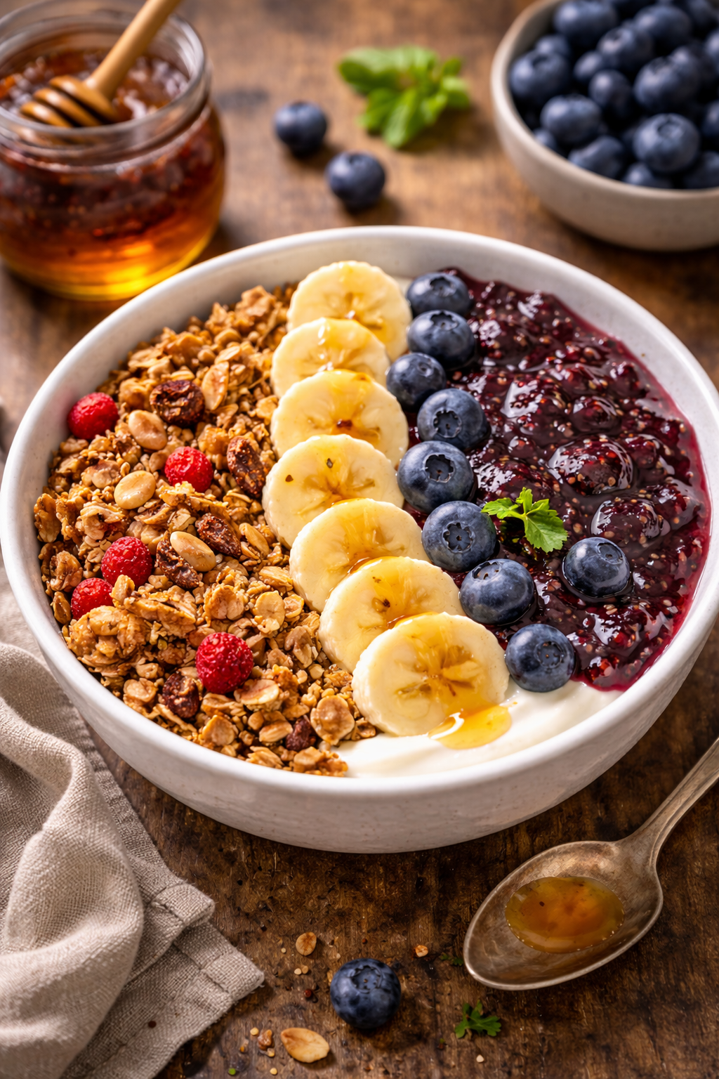 Bowl Energético con Granola y Fruta