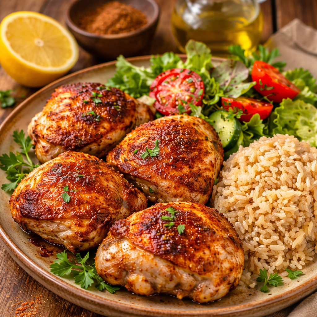 Pollo al Horno con Baharat Colombiano