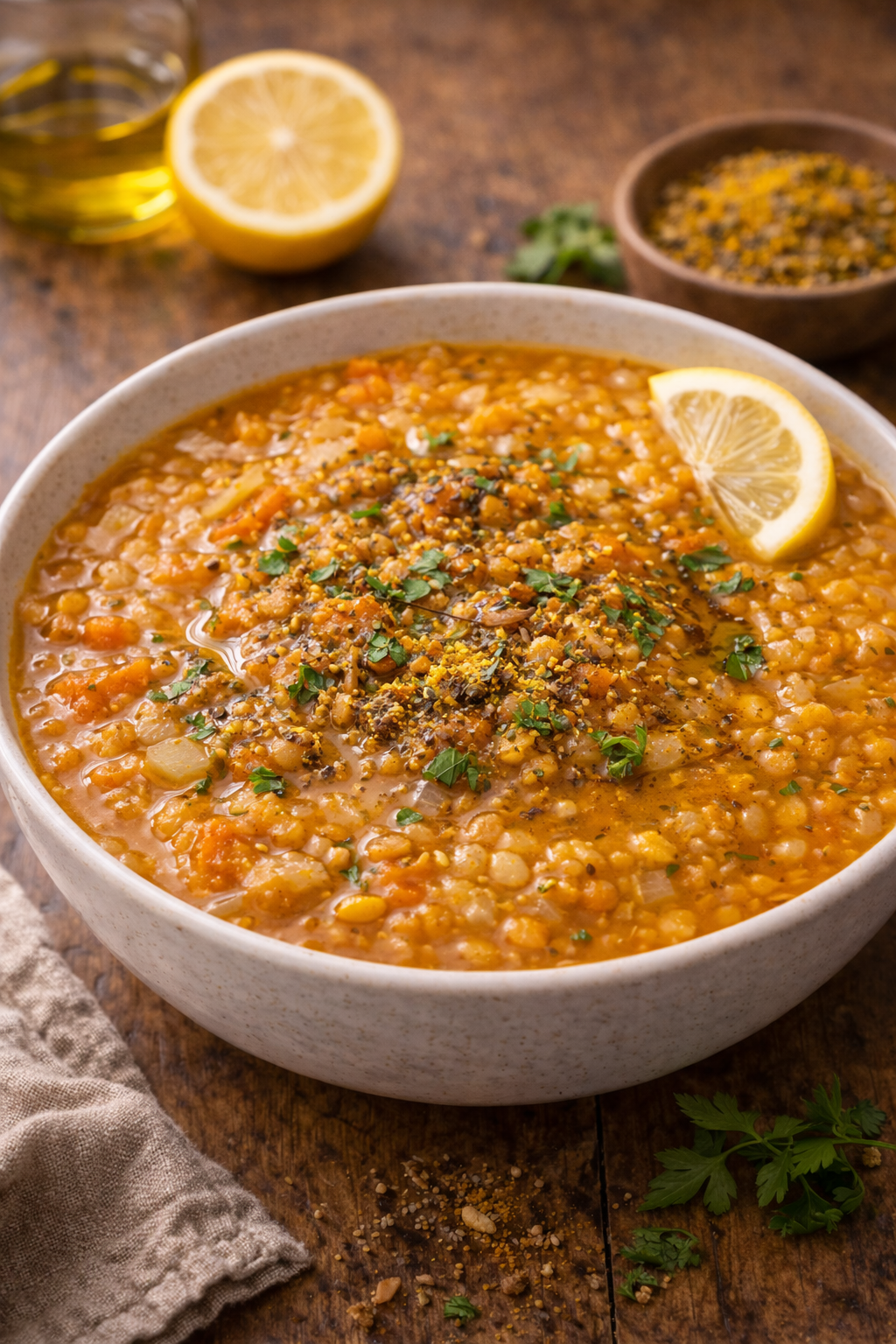 Sopa de Lentejas con Mix Antiinflamatorio